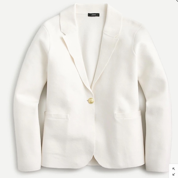 J Crew Camille shrunken sweater-blazer Ivory Size M